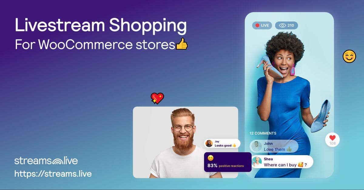Streams.live и Live Shopping for WooCommerce плъгин за пазаруване на живо